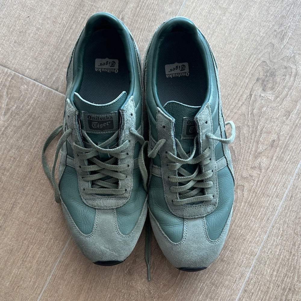 Onitsuka Tiger by Asics Men’s Sage Green Suede & Leather Sneakers
